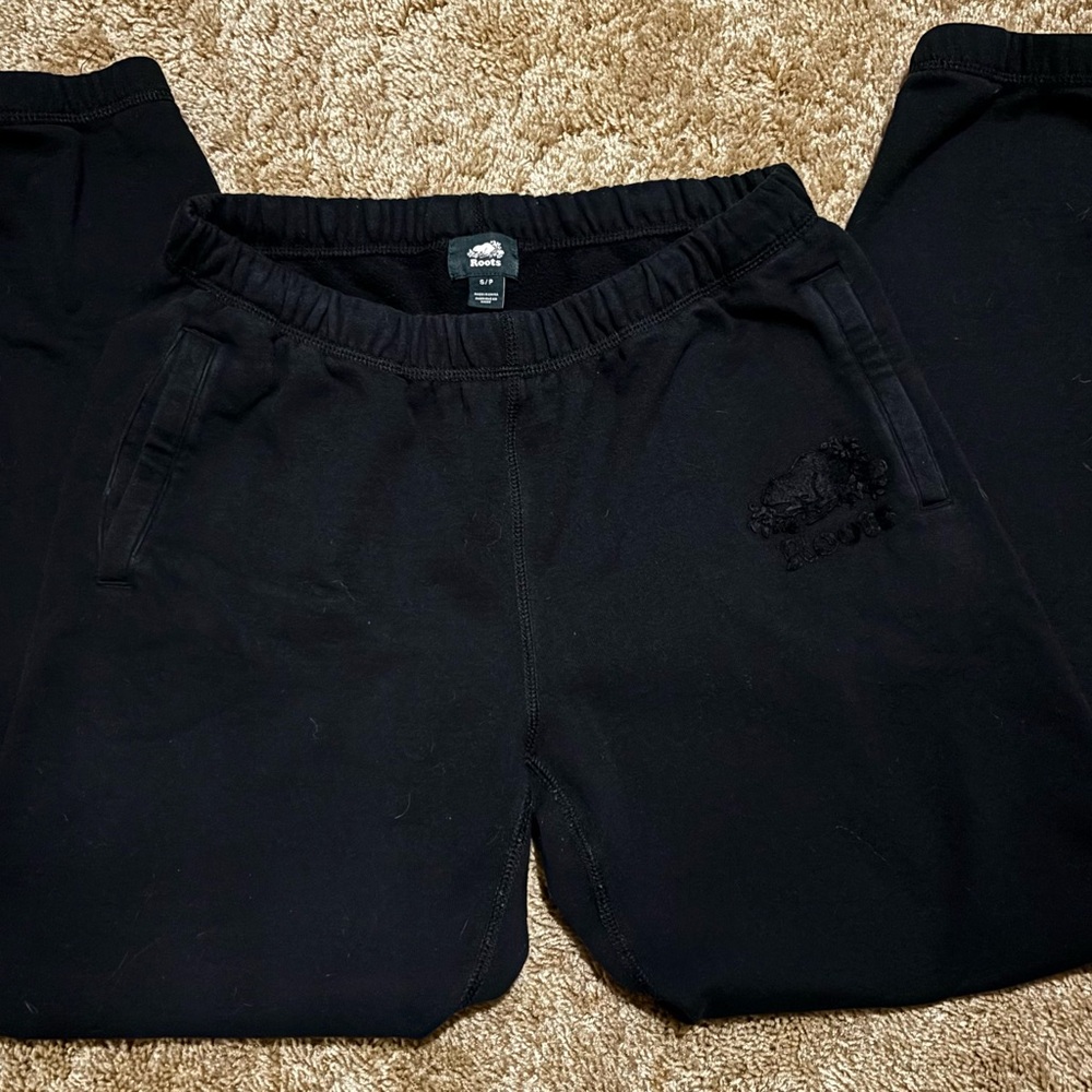 Roots Black Jogger Pants